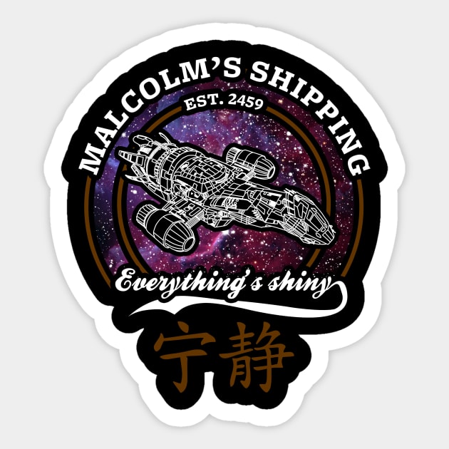 Malcolm's Shipping Sticker by Bomdesignz